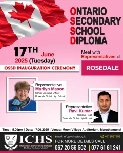Inauguration Ceremony of Ontario Secondary School Diploma – OSSD